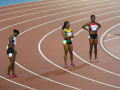 Khamica Bingham, Shelly-Ann Fraser-Pryce, Maureen Thomas